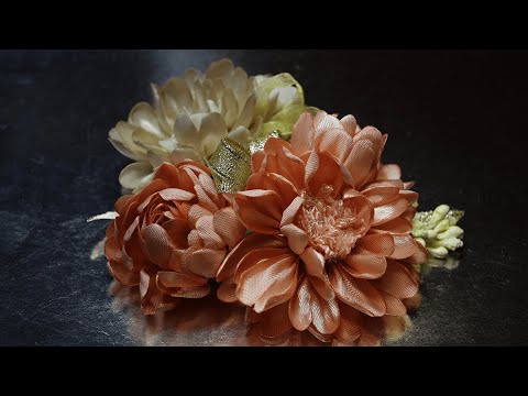 آموزش ساخت گل های فوق زیبا و طبیعی روبانی همراه با ویدئو بی کلام