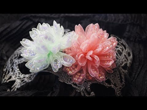 آموزش ساخت گل های فوق زیبای روبانی برای گل سر همراه با ویدئو بی کلام