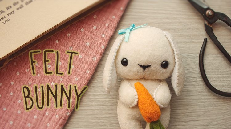 عروسک نمدی خرگوش/ آموزش کامل همراه با الگوی برش