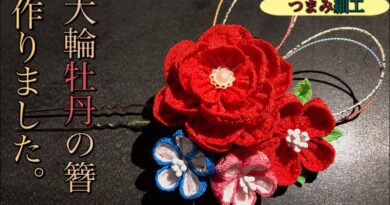 آموزش ساخت کش سر با گل کانزاشی پارچه ای * همراه با ویدئو بی کلام