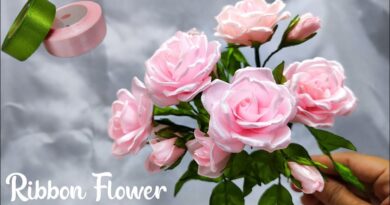 آموزش گلسازی با روبان/ گل رز روبانی/ ویدئو کامل و آهسته